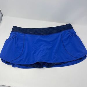 Lucy Tech Womens Activewear Skorts Wrap Skirt Stretch Blue XL